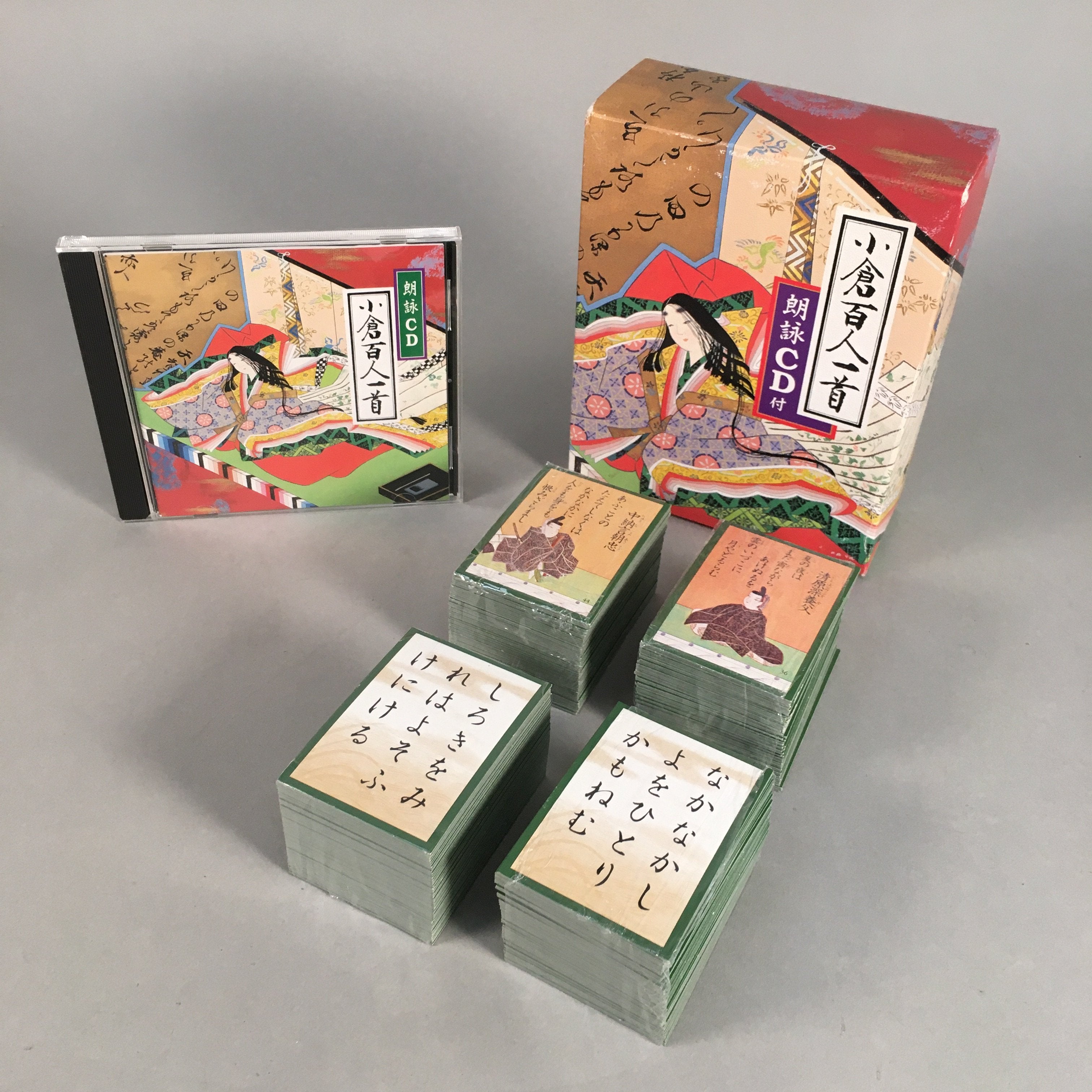 Japanese Ogura Hyakunin Isshu Vtg Traditional Playing Cards 100 Poem Game JK128