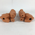 Japanese Okinawa Ceramic Shishi Lion Statue 2pc Set Vtg Foo Dog Komainu BD729