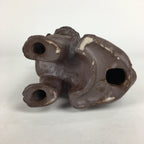 Japanese Okinawa Ceramic Shishi Lion Statue Brown Foo Dog Komainu BD643