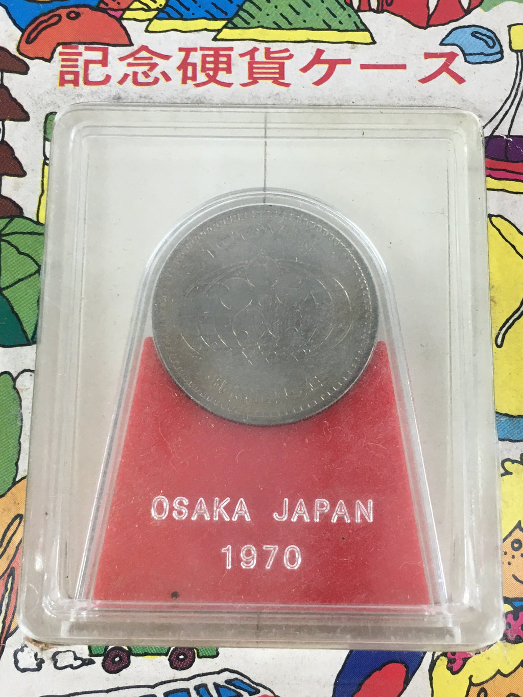 Japanese Osaka Expo'70 Coin Vtg Commemorative Coin Case JK410