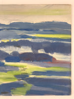 Japanese Overcast Valley Oil Painting Landscape Original Art Unsigned FL159
