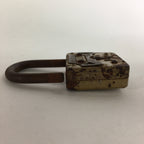 Japanese Padlock SKC Osaka Vtg Lock and 2 Keys Nankinjyo Iron Brown JK222