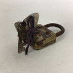 Japanese Padlock SKC Osaka Vtg Lock and 2 Keys Nankinjyo Iron Brown JK222