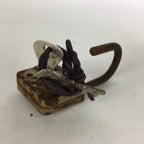 Japanese Padlock SKC Osaka Vtg Lock and 2 Keys Nankinjyo Iron Brown JK222