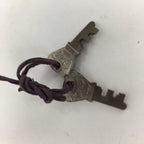 Japanese Padlock SKC Osaka Vtg Lock and 2 Keys Nankinjyo Iron Brown JK222