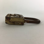 Japanese Padlock SKC Osaka Vtg Lock and 2 Keys Nankinjyo Iron Brown JK222