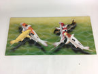 Japanese Painting Board Vtg Picture Laminate Wooden panel Carp FL49