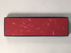 Japanese Paper Box Vtg Rectangle Red Dark Blue Dot Floral Arabesque JK115