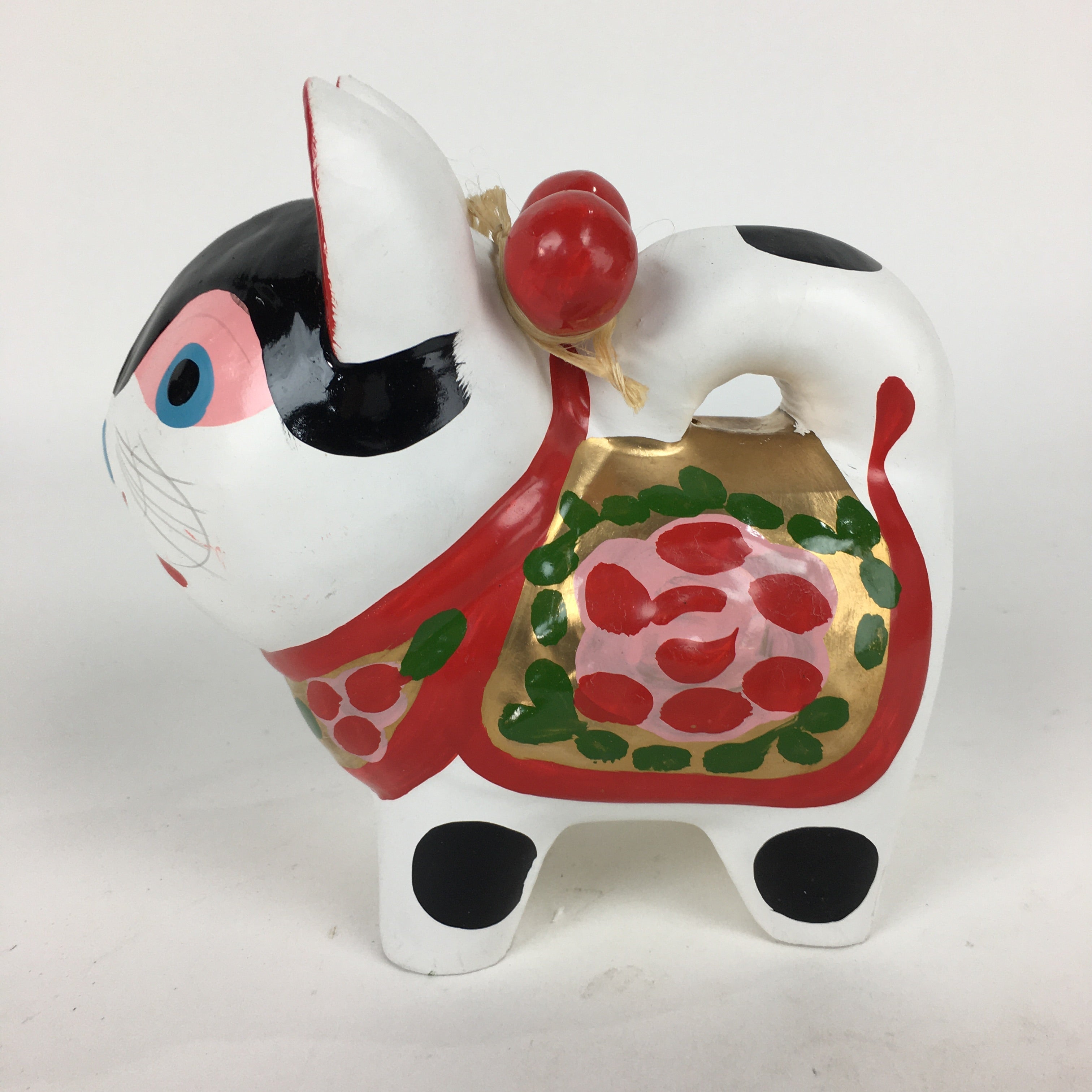 Japanese Paper Clay Dog Hariko Doll Zodiac Figurine Vtg Lucky Charm Nagoya BD772