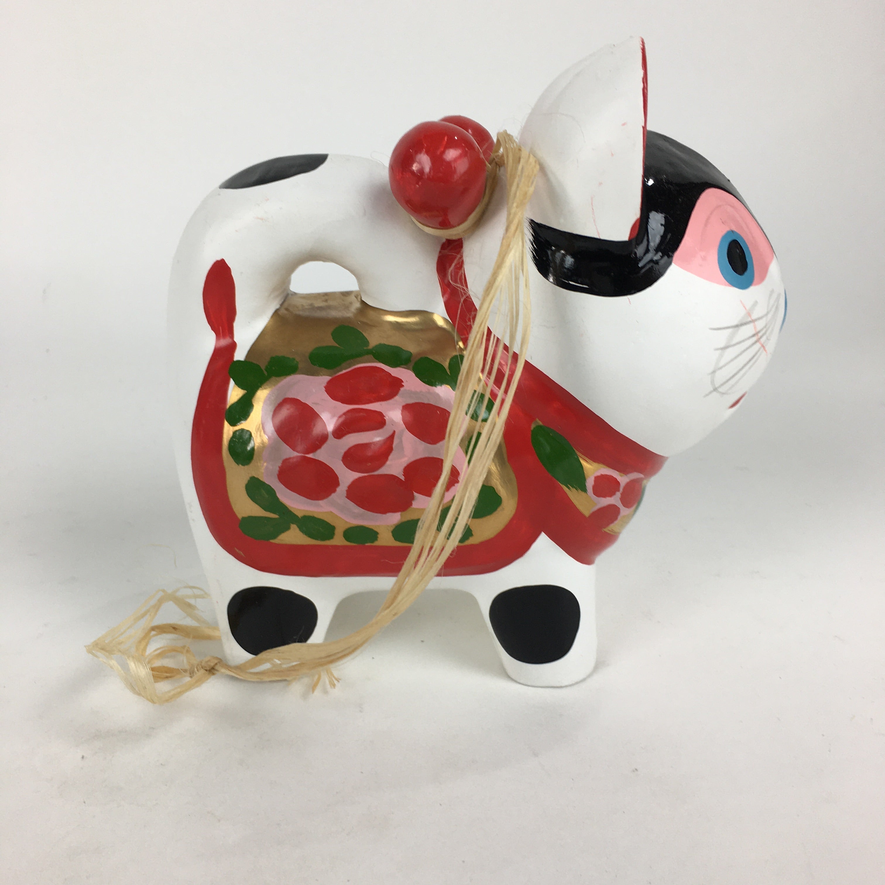 Japanese Paper Clay Dog Hariko Doll Zodiac Figurine Vtg Lucky Charm Nagoya BD772