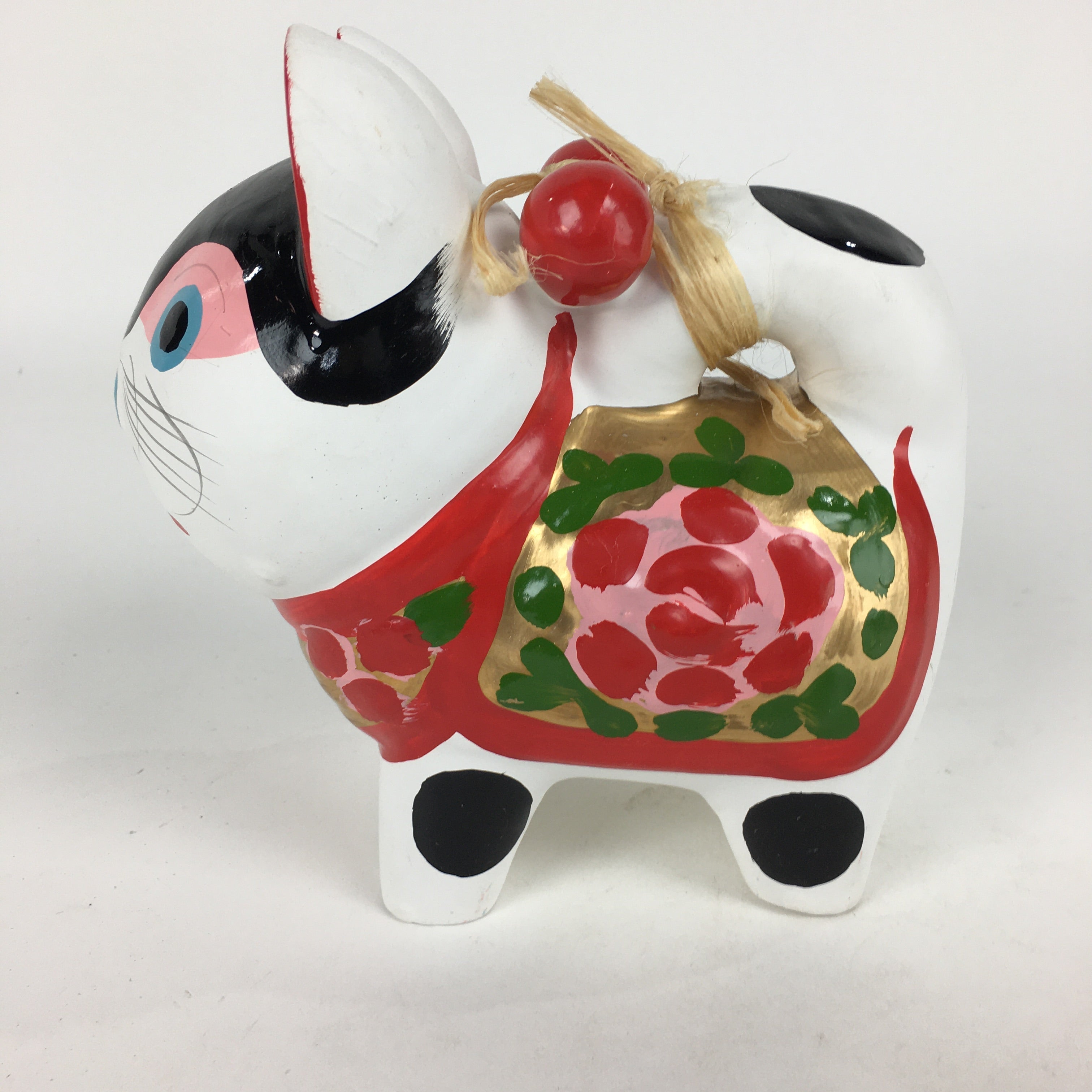 Japanese Paper Clay Dog Hariko Doll Zodiac Figurine Vtg Lucky Charm Nagoya BD775