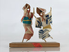 Japanese Paper Doll Vtg Awaodori Dancer Figurine Traditional Craft Folk Art Toy