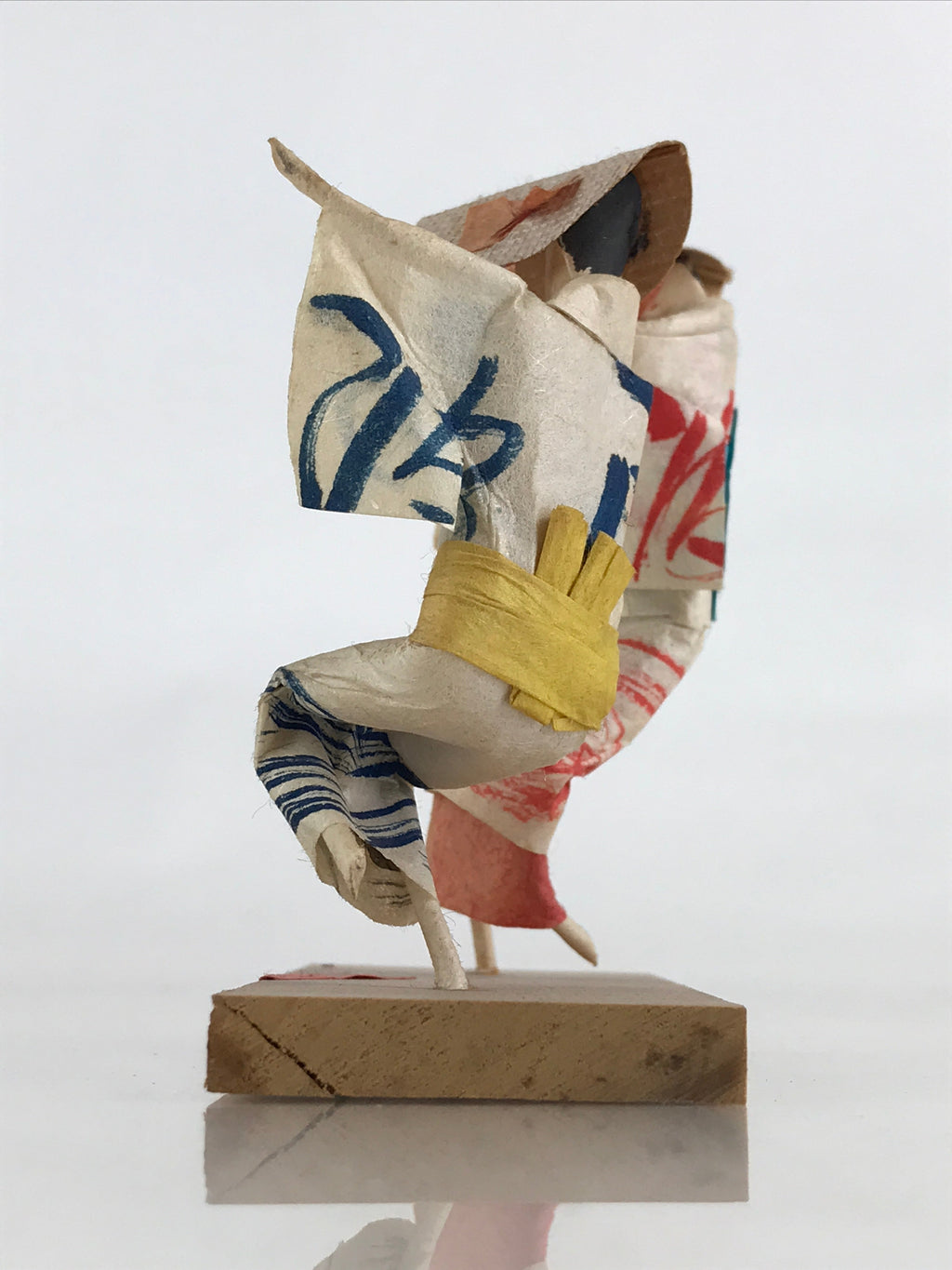 Japanese Paper Doll Vtg Awaodori Dancer Figurine Traditional Craft Folk Art Toy