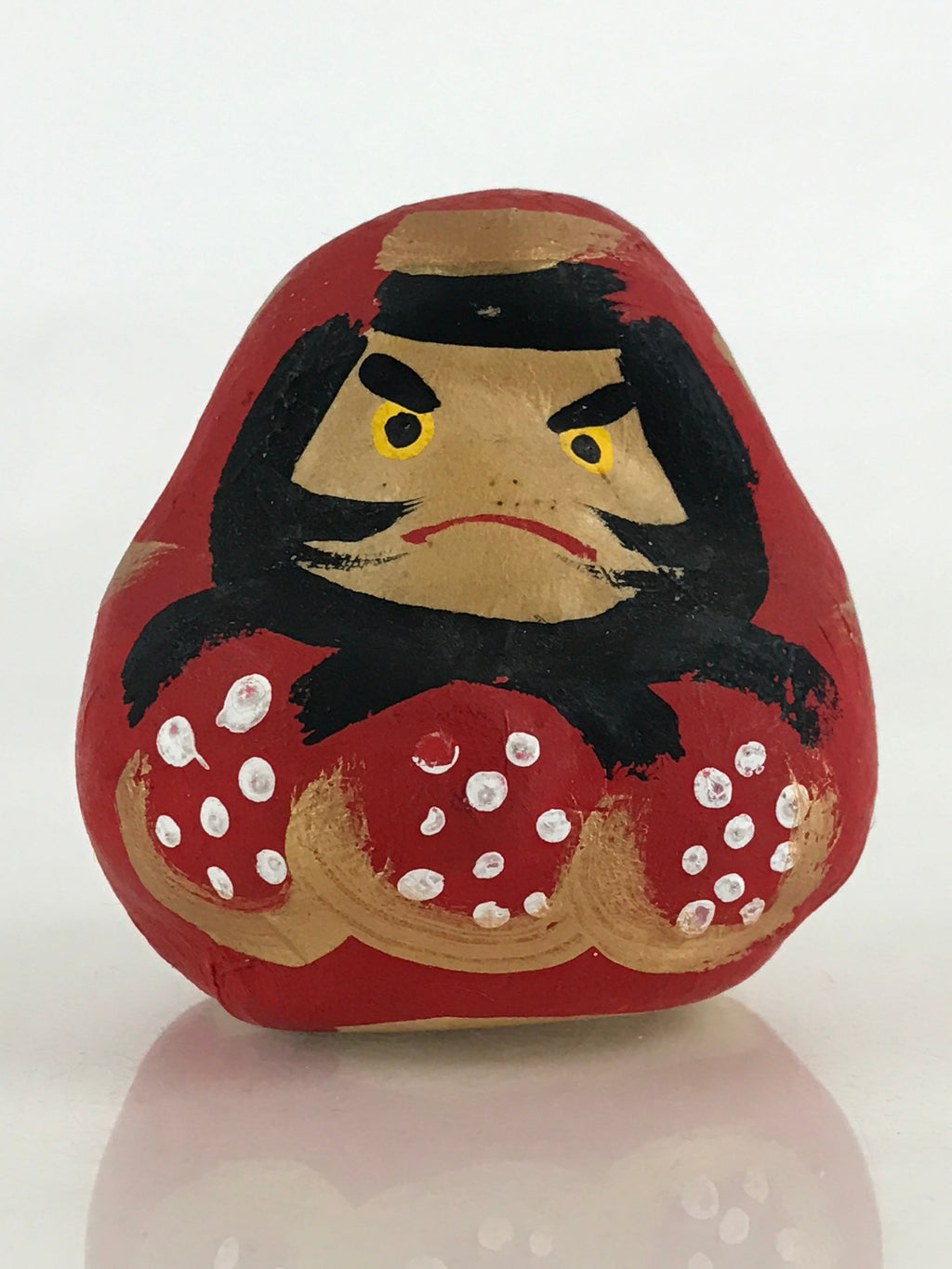 Japanese Paper Mâché Daruma Vtg Red Bodhidharma Zen Wish Traditional Doll BD878