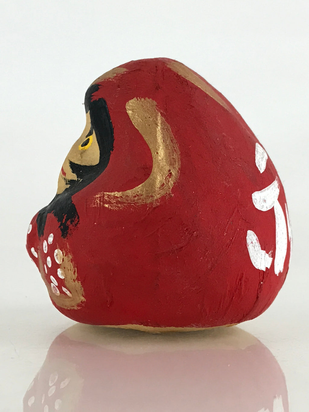 Japanese Paper Mâché Daruma Vtg Red Bodhidharma Zen Wish Traditional Doll BD878