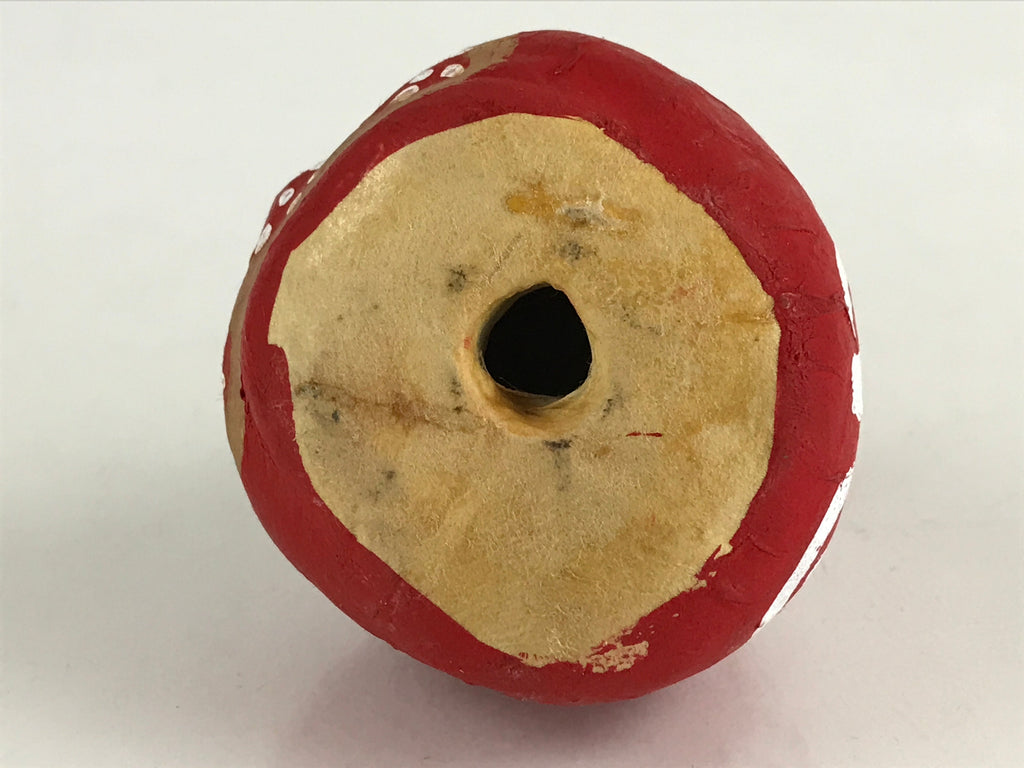 Japanese Paper Mâché Daruma Vtg Red Bodhidharma Zen Wish Traditional Doll BD878