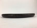 Japanese Paper Tray Obon Vtg Wood Washi Waterproof Brown Flower UR638