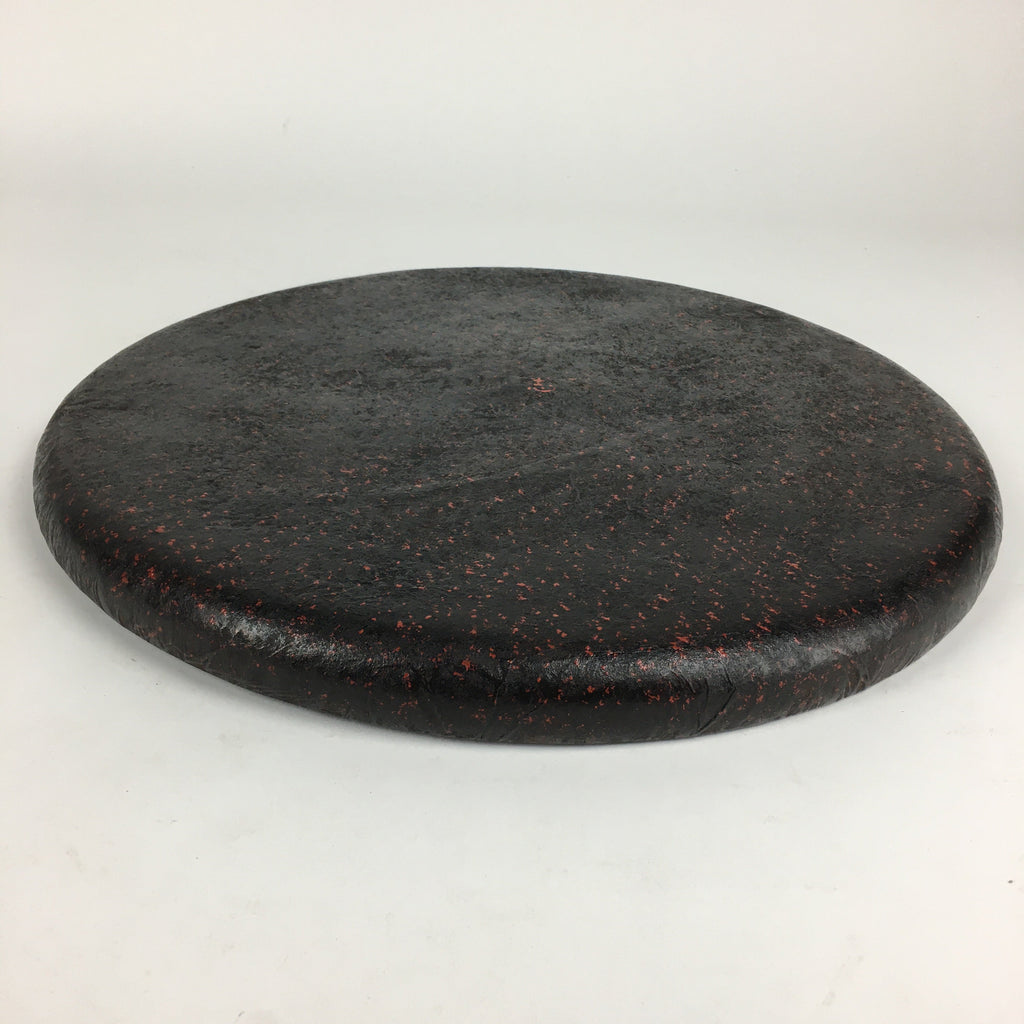 Japanese Paper Tray Obon Vtg Wood Washi Waterproof Brown Flower UR638