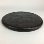 Japanese Paper Tray Obon Vtg Wood Washi Waterproof Brown Flower UR638