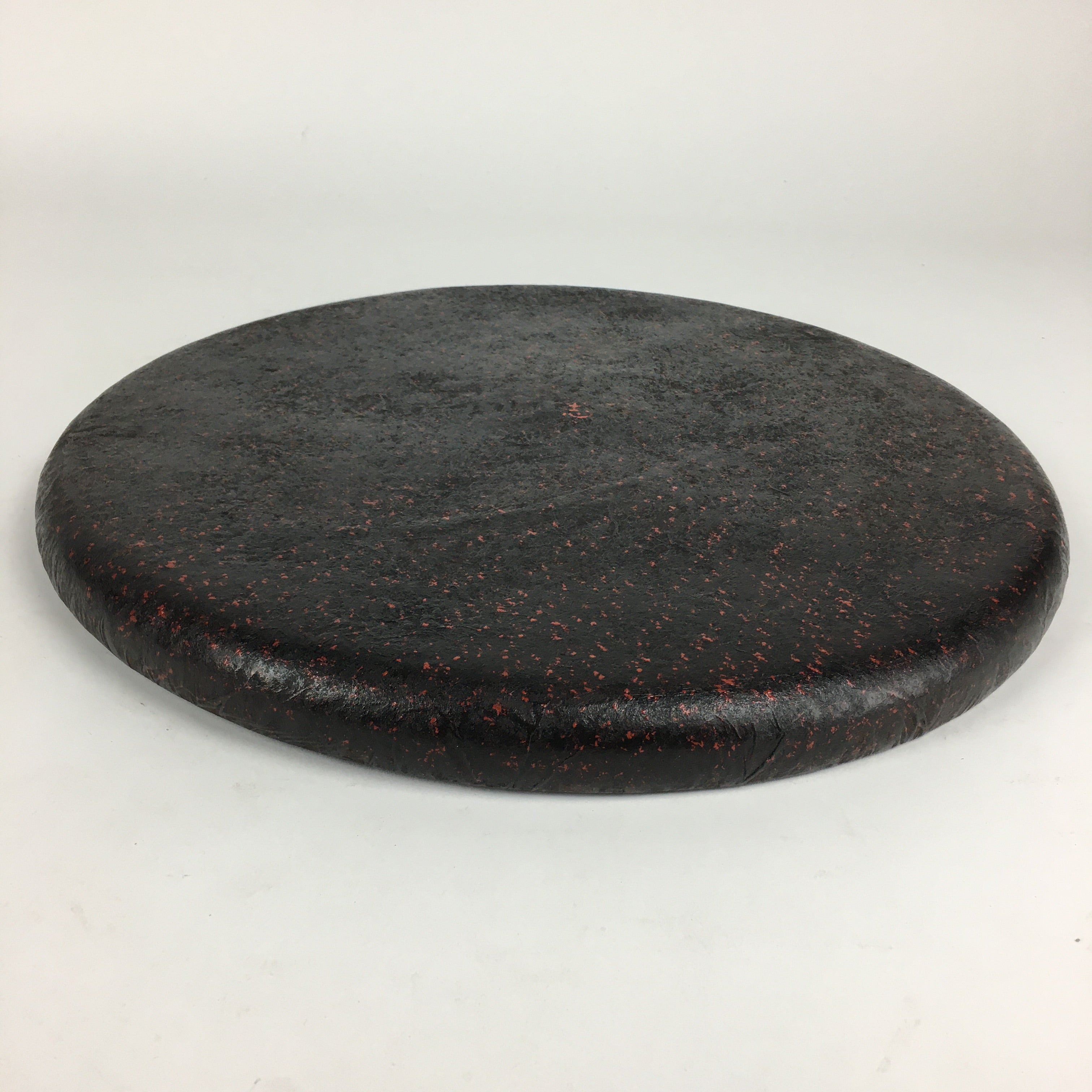 Japanese Paper Tray Obon Vtg Wood Washi Waterproof Brown Flower UR638