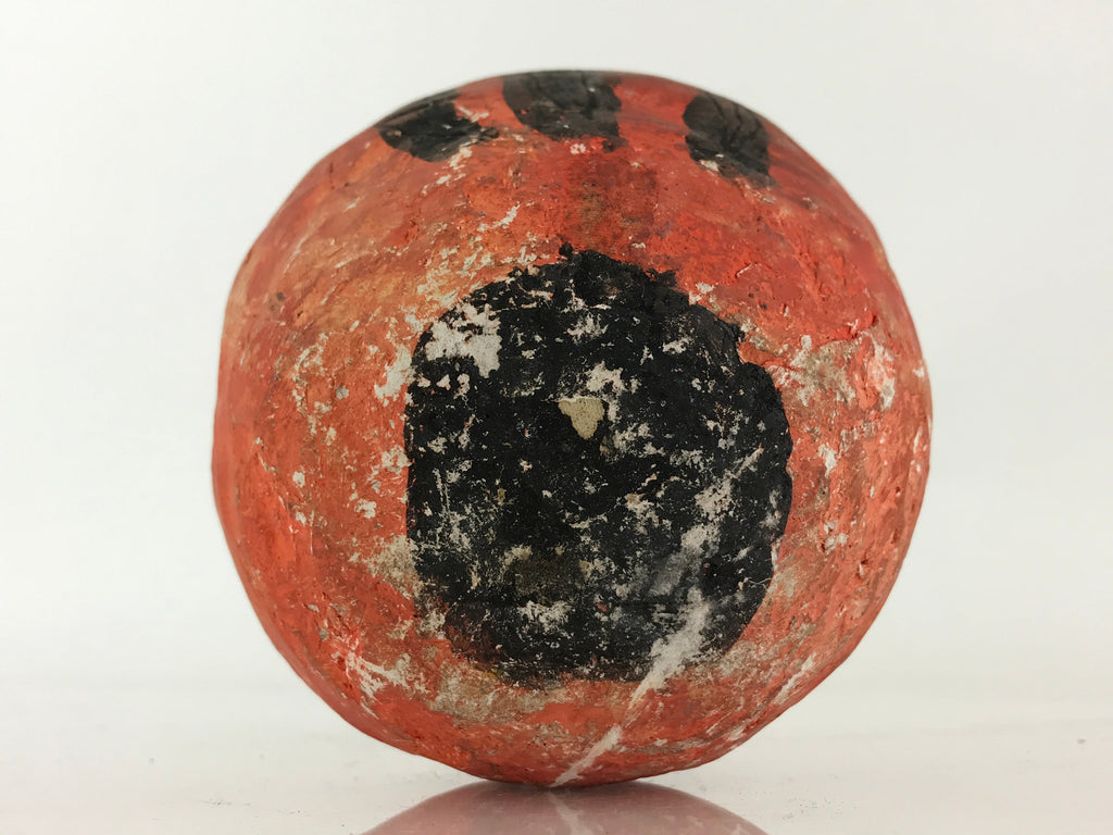 Japanese Papier-Mâché Dharma Figurine Doll Round Daruma Red Lucky Charm BD847
