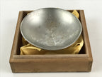 Japanese Pewter Sake Cup Sakazuki Guinomi Vtg Boxed Drinking Metal Kizan PX665