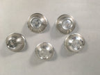 Japanese Pewter Sake Cup Set 5pc Vtg Box Sakazuki Guinomi Drinking Metal PX535