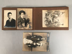 Japanese Photo Album Vtg 31pc Portlait Kimono Military Uniform Woman Man AB94