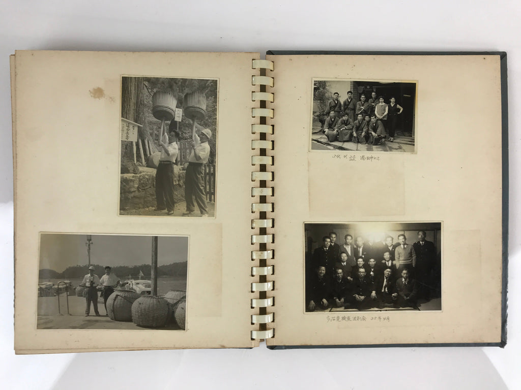 Japanese Photo Album Vtg 72pc C1958 Young Heisei Emperor Train AB119
