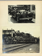 Japanese Photo Album Vtg 72pc C1958 Young Heisei Emperor Train AB119