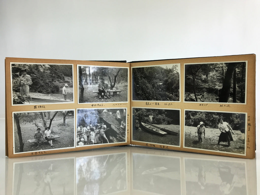 Japanese Photo Album Vtg 78pc C1961 Coast Ibi River Kyoto Temple Nagoya AB113