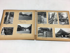 Japanese Photo Album Vtg 88pc C1962 Cute Girl Kyoto Car Trip Airplane AB106