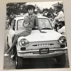 Japanese Photo Album Vtg 88pc C1962 Cute Girl Kyoto Car Trip Airplane AB106