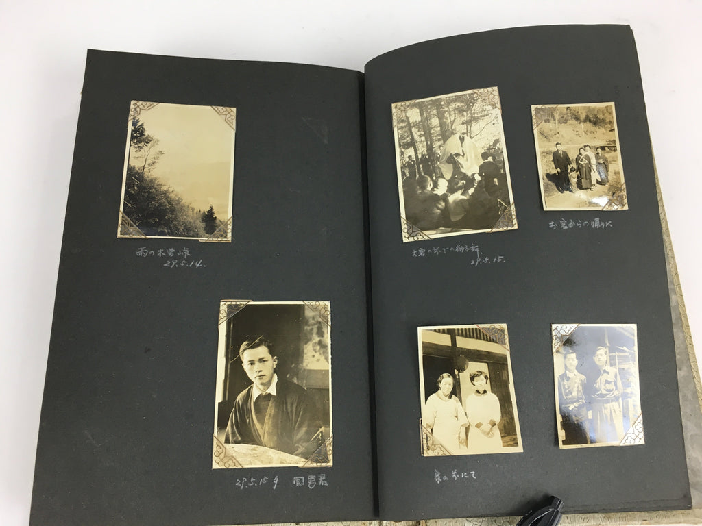 Japanese Photo Album Vtg 92pc C1953 Ordinary Life Train Engineer People AB102