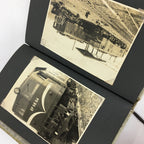 Japanese Photo Album Vtg 92pc C1953 Ordinary Life Train Engineer People AB102