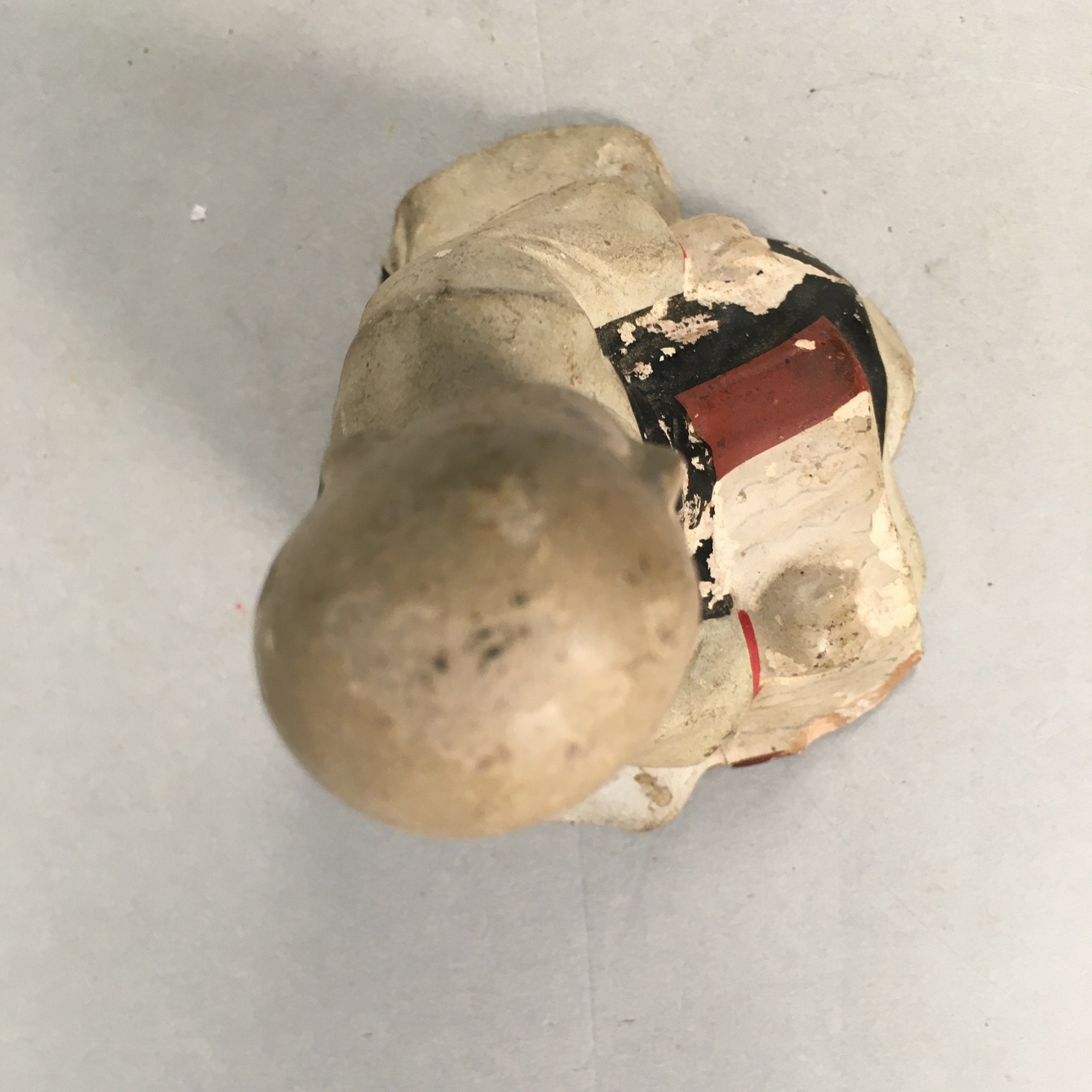 Japanese Plaster Buddhist Figurine Vtg Pottery Statue Monk Boy BD616