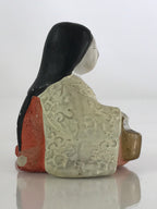 Japanese Plaster Hina Doll Vtg Sannin Kanjo Girl's Day Festival ID457