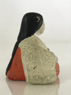 Japanese Plaster Hina Doll Vtg Sannin Kanjo Girl's Day Festival ID458