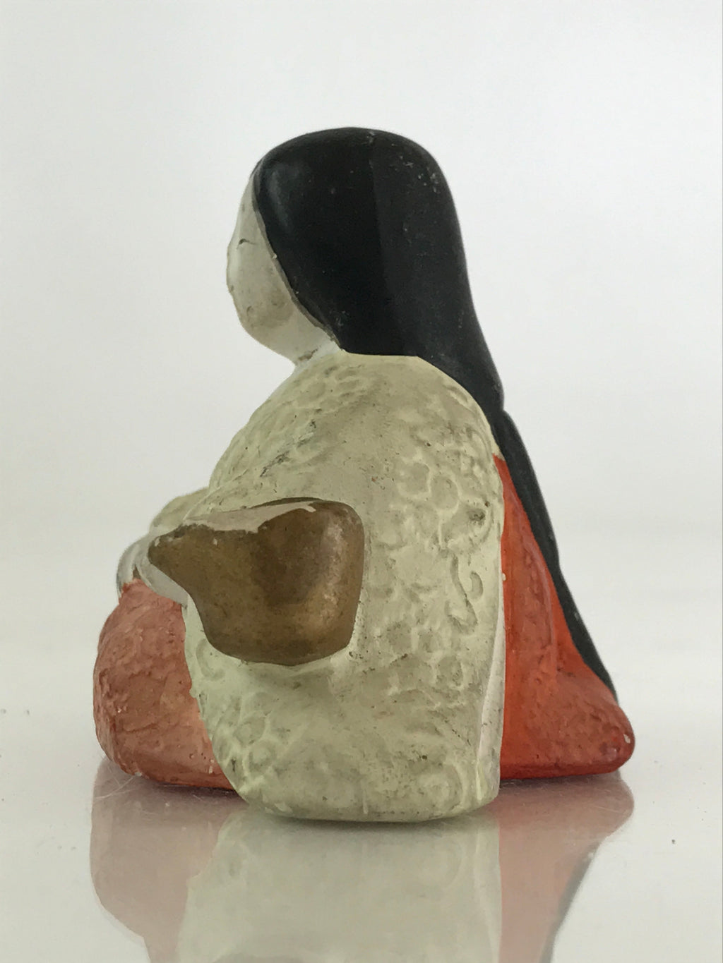 Japanese Plaster Hina Doll Vtg Sannin Kanjo Girl's Day Festival ID458
