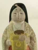 Japanese Plaster Hina Doll Vtg Sannin Kanjo Girl's Day Festival ID459