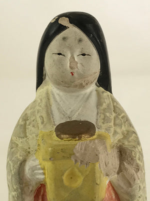 Japanese Plaster Hina Doll Vtg Sannin Kanjo Girl's Day Festival ID459