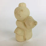 Japanese Plaster Kimono Girl Figurine Vtg Pottery White Warabe-Ningyo KF563