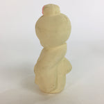 Japanese Plaster Kimono Girl Figurine Vtg Pottery White Warabe-Ningyo KF563
