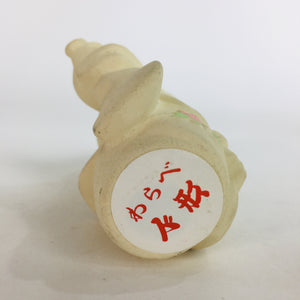 Japanese Plaster Kimono Girl Figurine Vtg Pottery White Warabe-Ningyo KF563