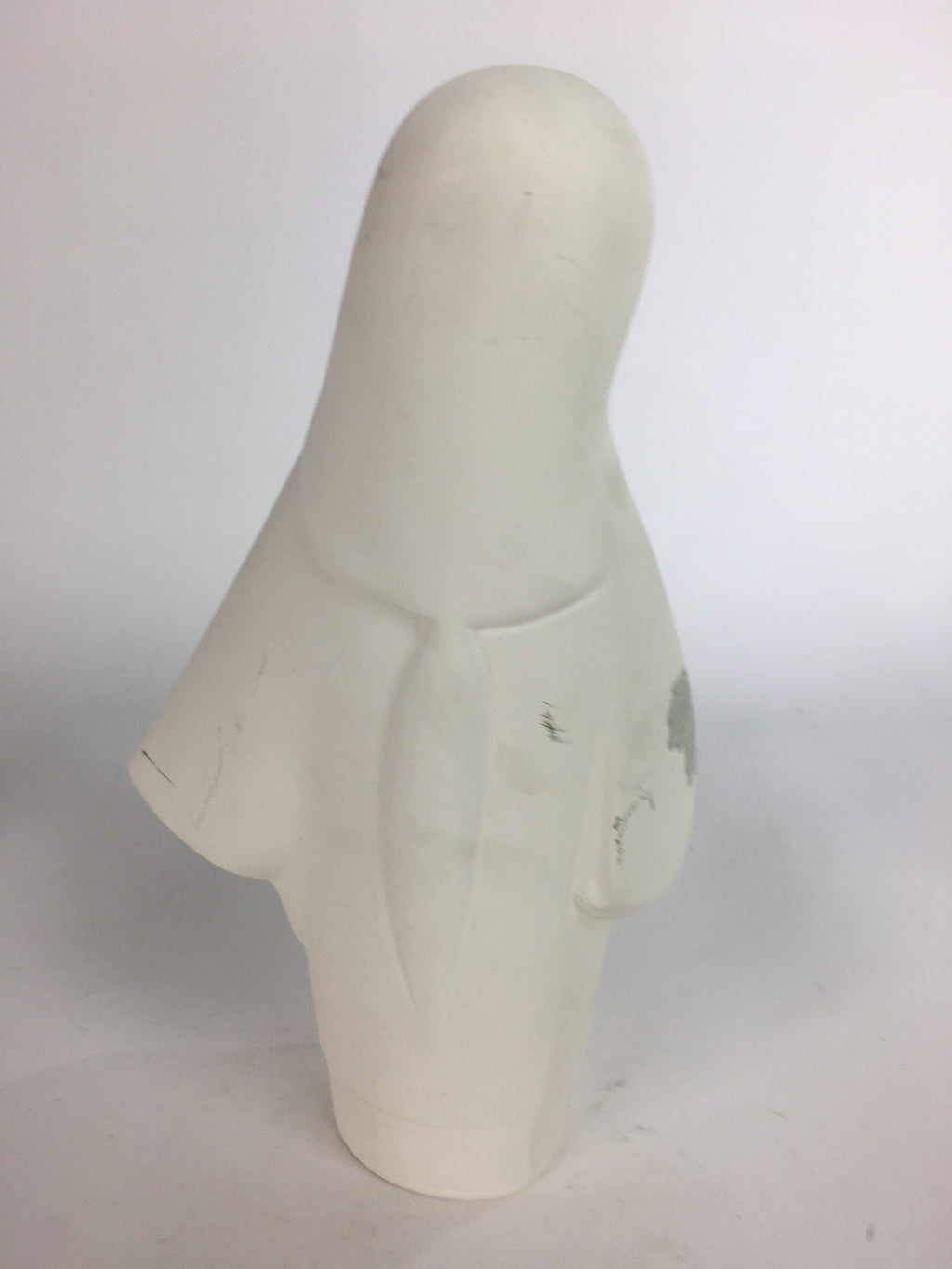 Japanese Plaster Kimono Lady Figurine Vtg Pottery Statue White Doll Okimono BD65