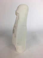 Japanese Plaster Kimono Lady Figurine Vtg Pottery Statue White Doll Okimono BD65