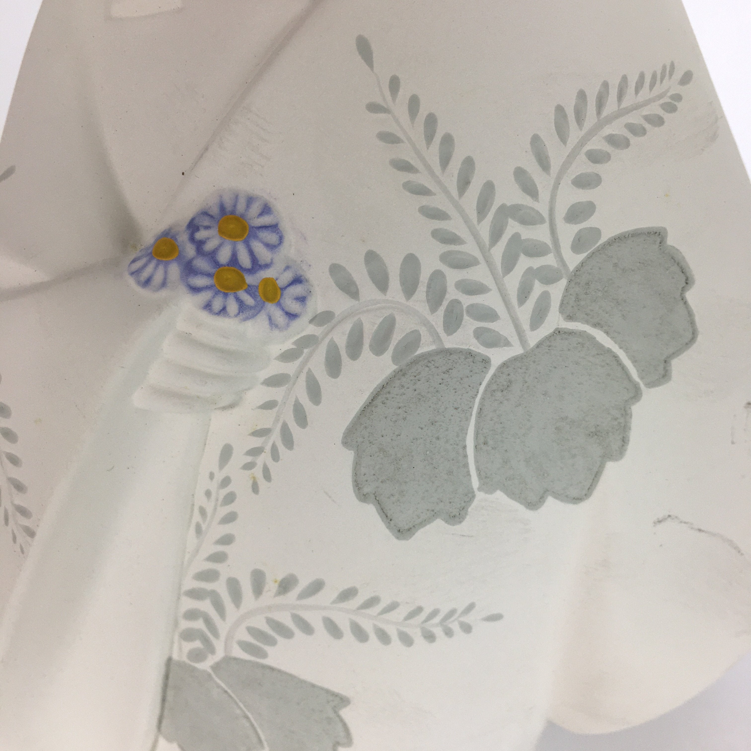 Japanese Plaster Kimono Lady Figurine Vtg Pottery Statue White Doll Okimono BD65