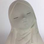 Japanese Plaster Kimono Lady Figurine Vtg Pottery Statue White Doll Okimono BD65