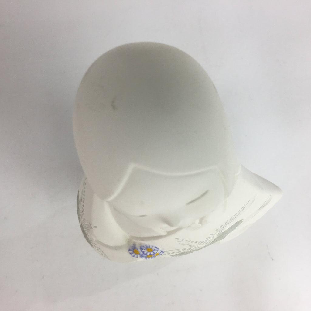 Japanese Plaster Kimono Lady Figurine Vtg Pottery Statue White Doll Okimono BD65
