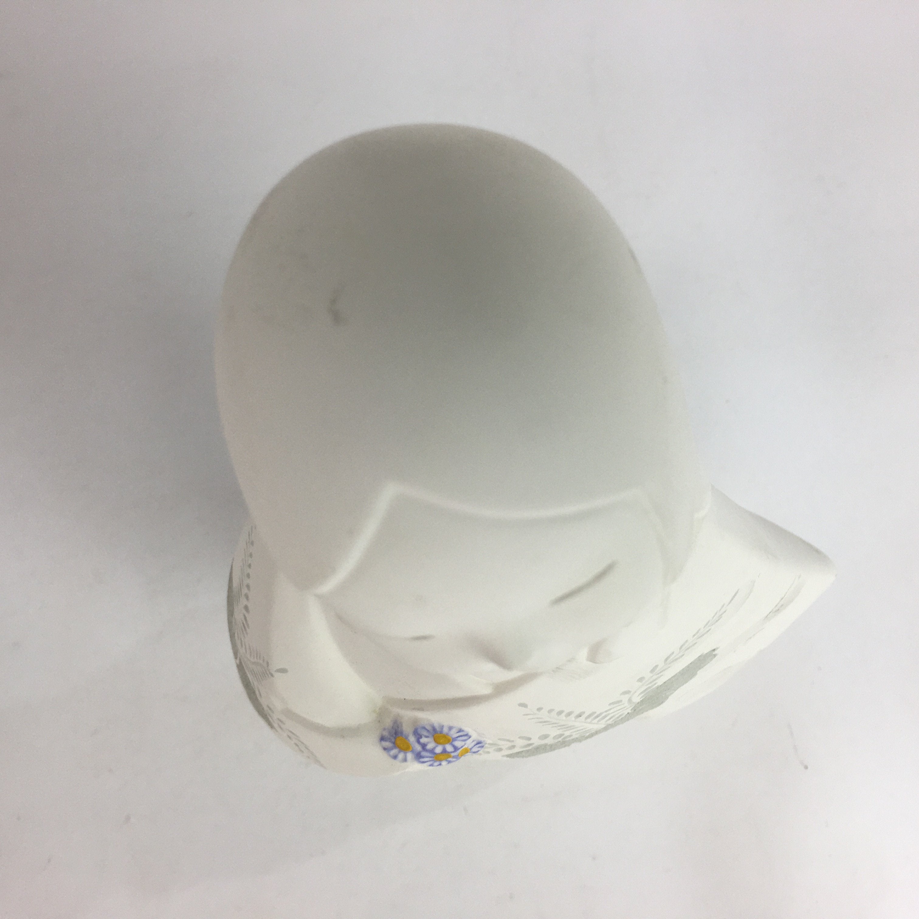 Japanese Plaster Kimono Lady Figurine Vtg Pottery Statue White Doll Okimono BD65